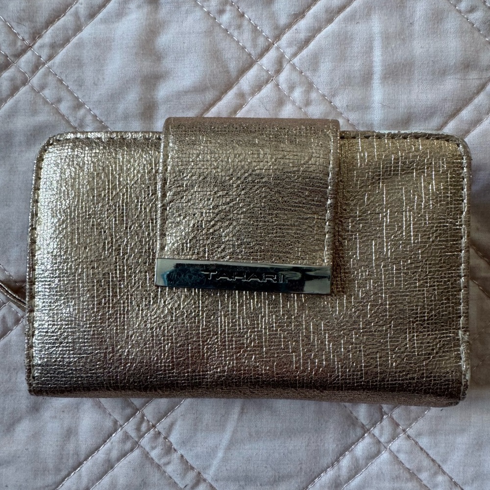 Tahari Metallic Gold Clutch